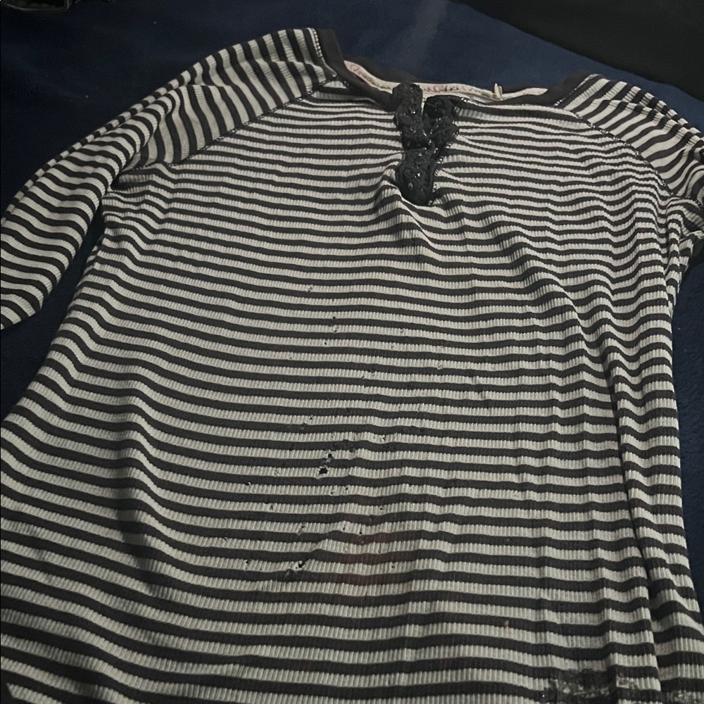 The Children's Place Black and White Striped Top